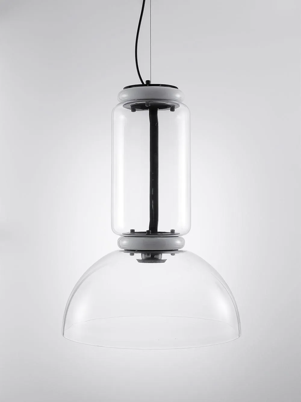 Cylindrical Glass Pendant Light