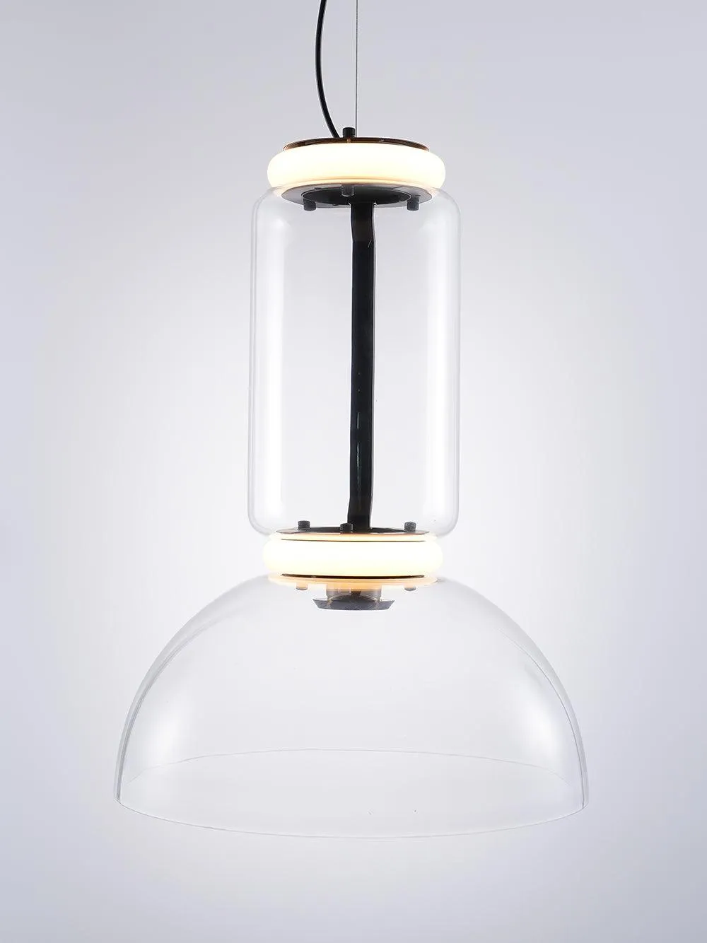 Cylindrical Glass Pendant Light