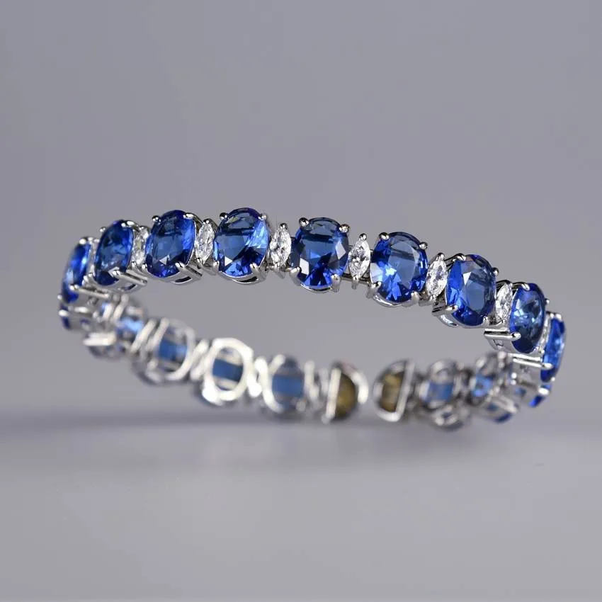 Dazzling Crystal Metal Band Bracelet