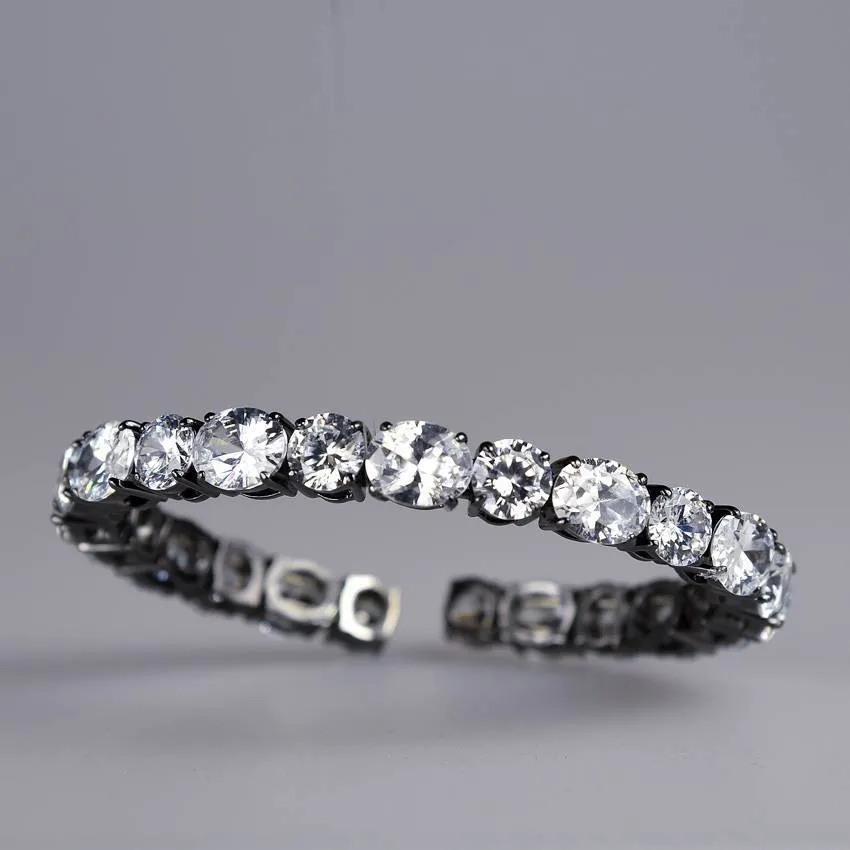 Dazzling Crystal Metal Band Bracelet