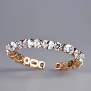 Dazzling Crystal Metal Band Bracelet