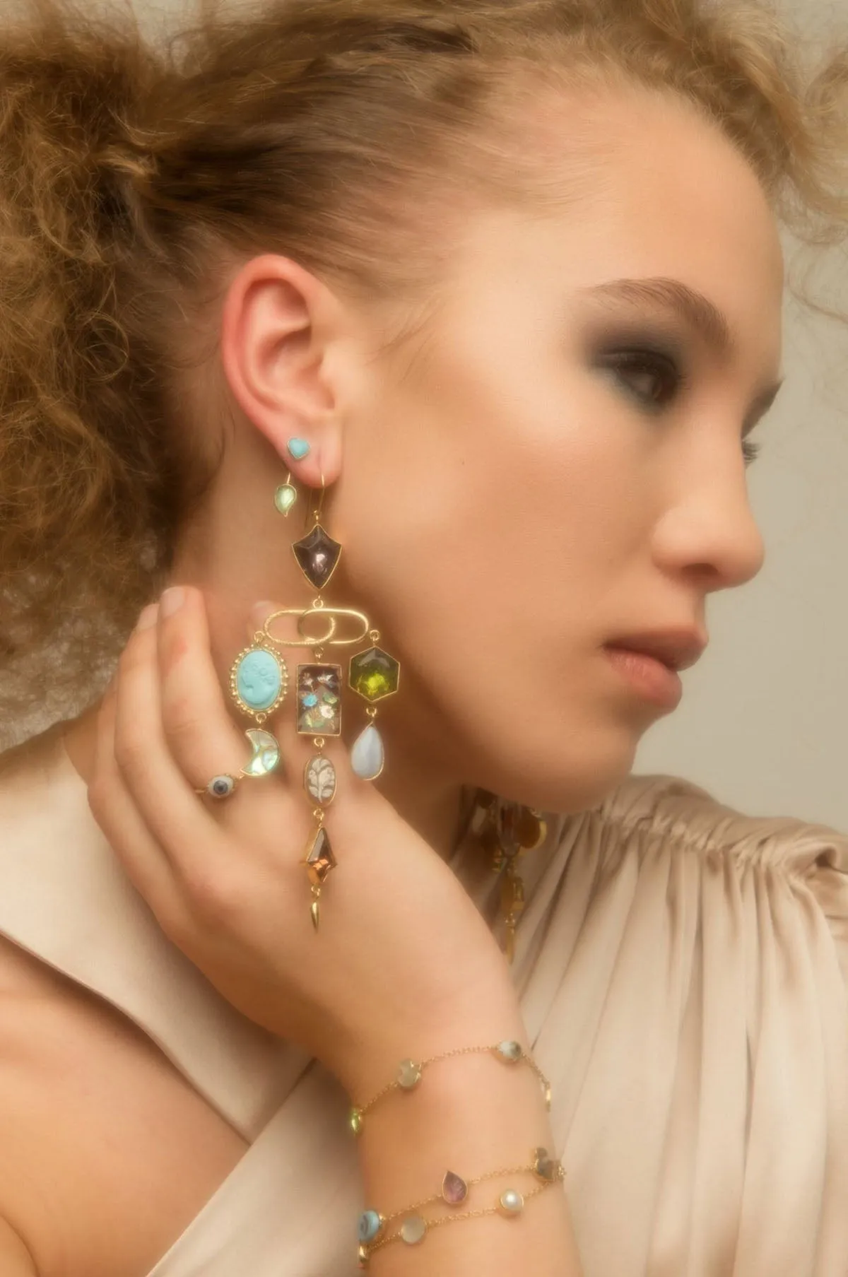 Detachable Drop Turquoise Earrings