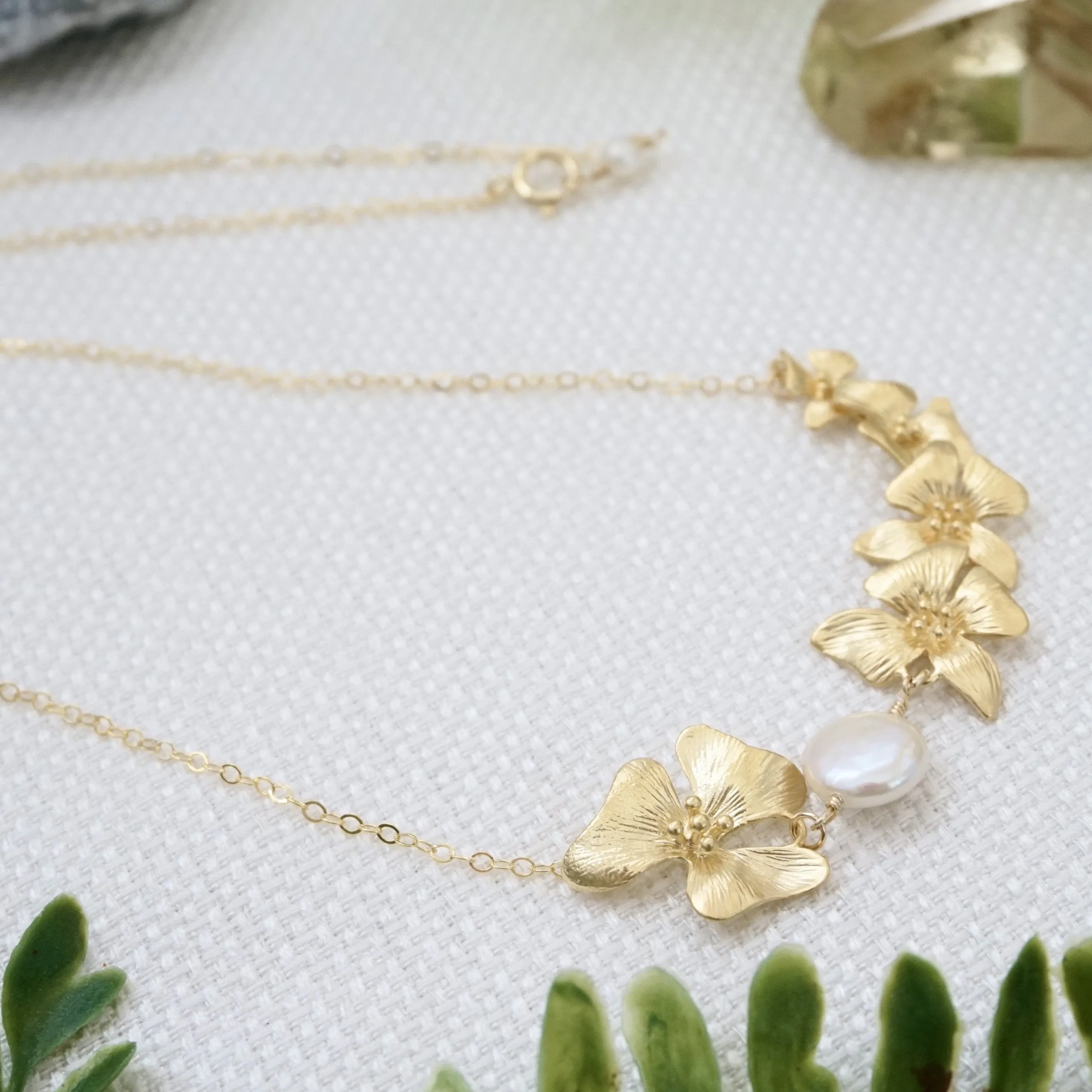 Dogwood Pearl Necklace