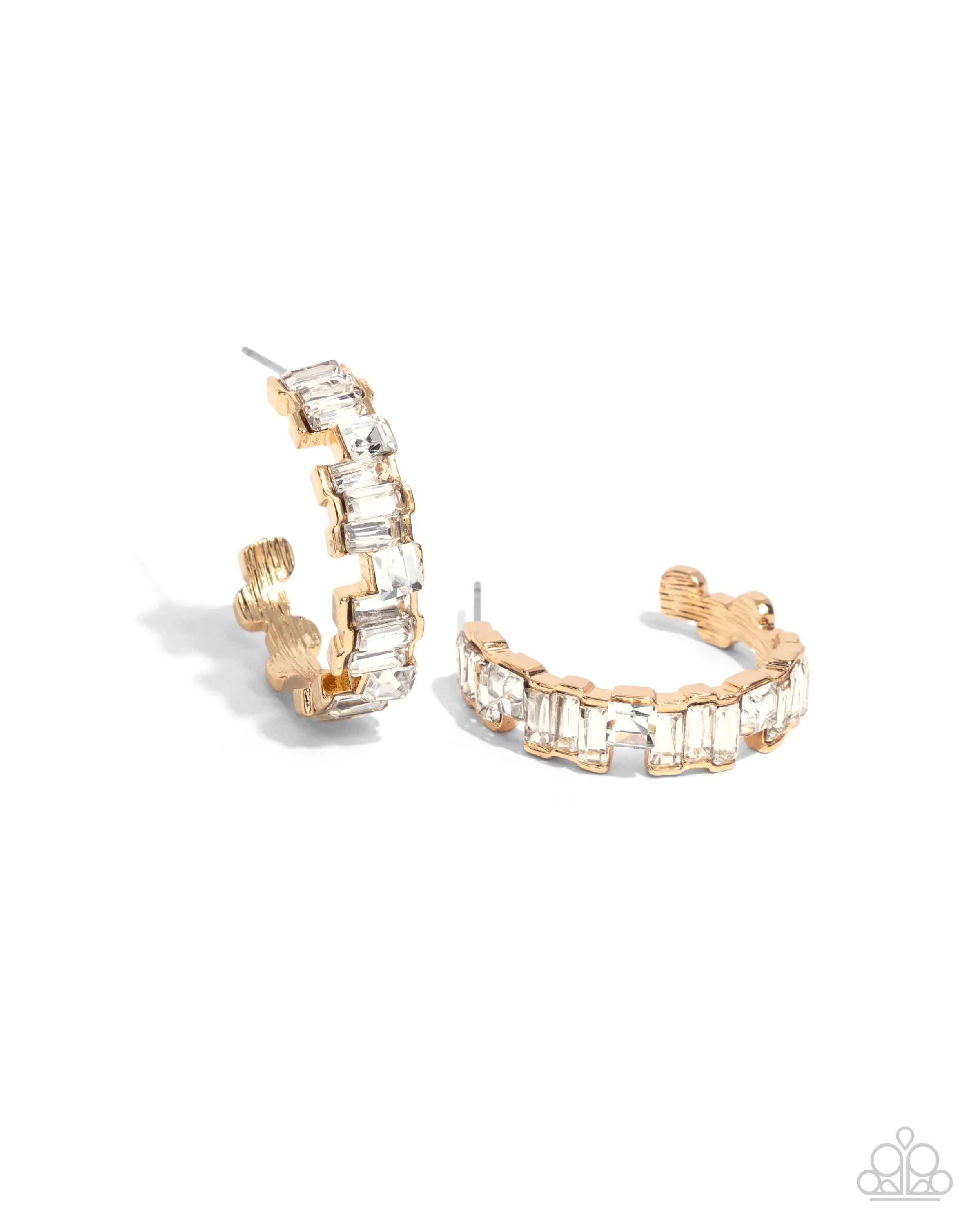 Earrings Fashionably Framed - Gold MINI Hoops
