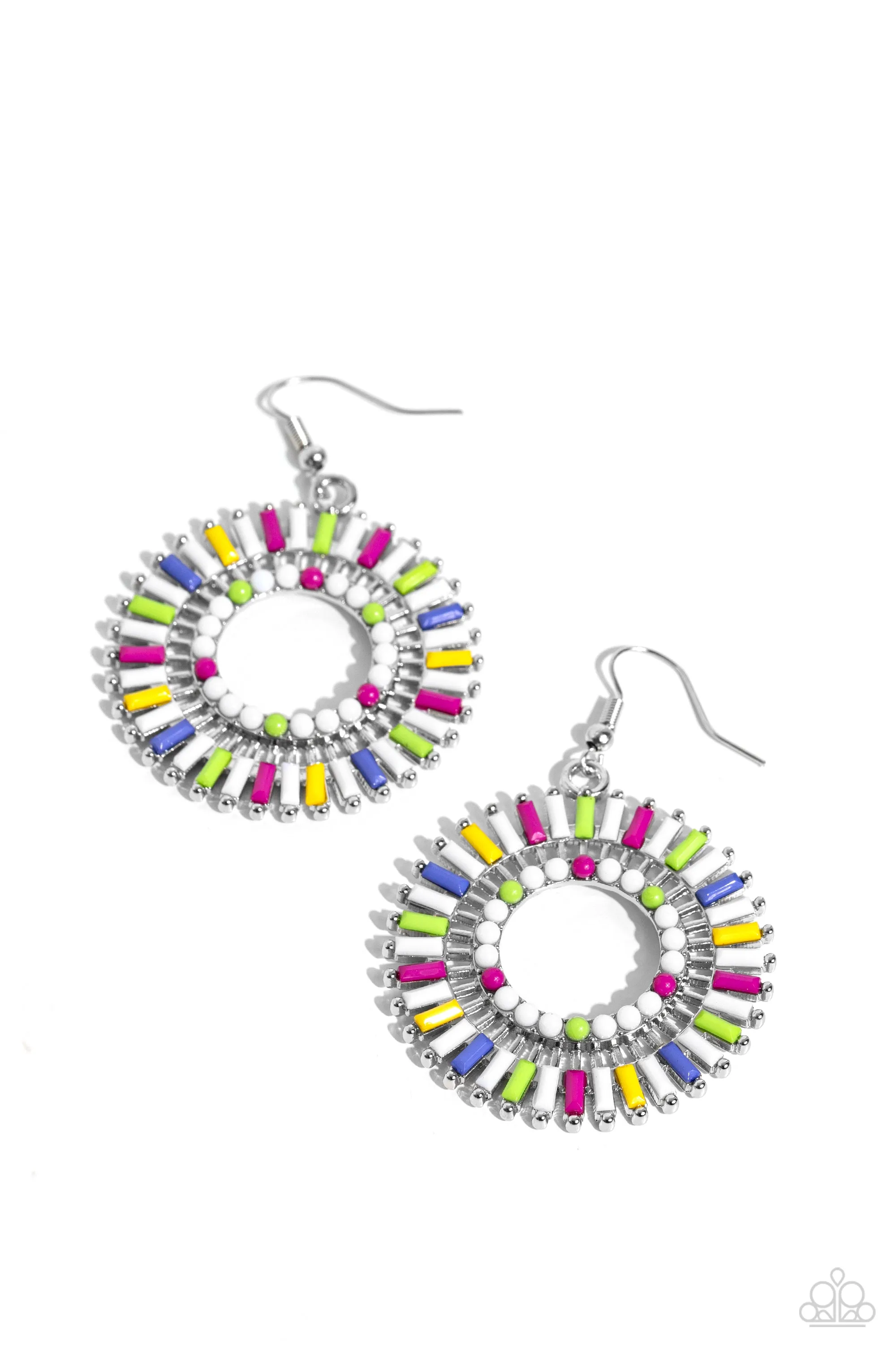 Earrings Ferris Wheel Finale - White E2465