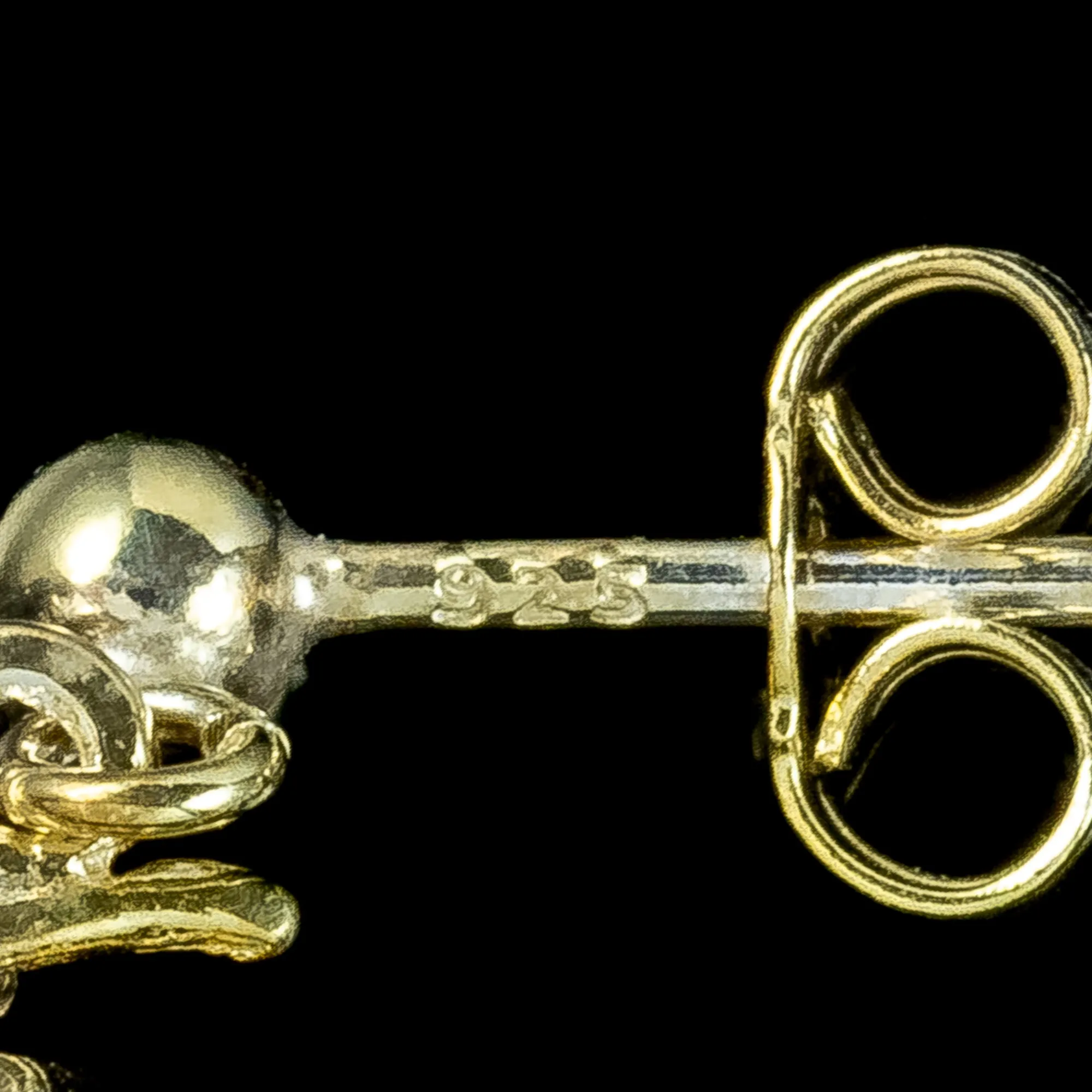 Edwardian Suffragette Style Insect Bee Earrings Amethyst Peridot Pearls