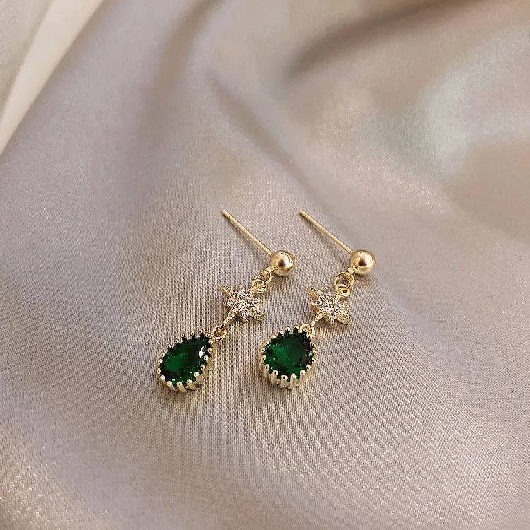Emerald Drop Earrings