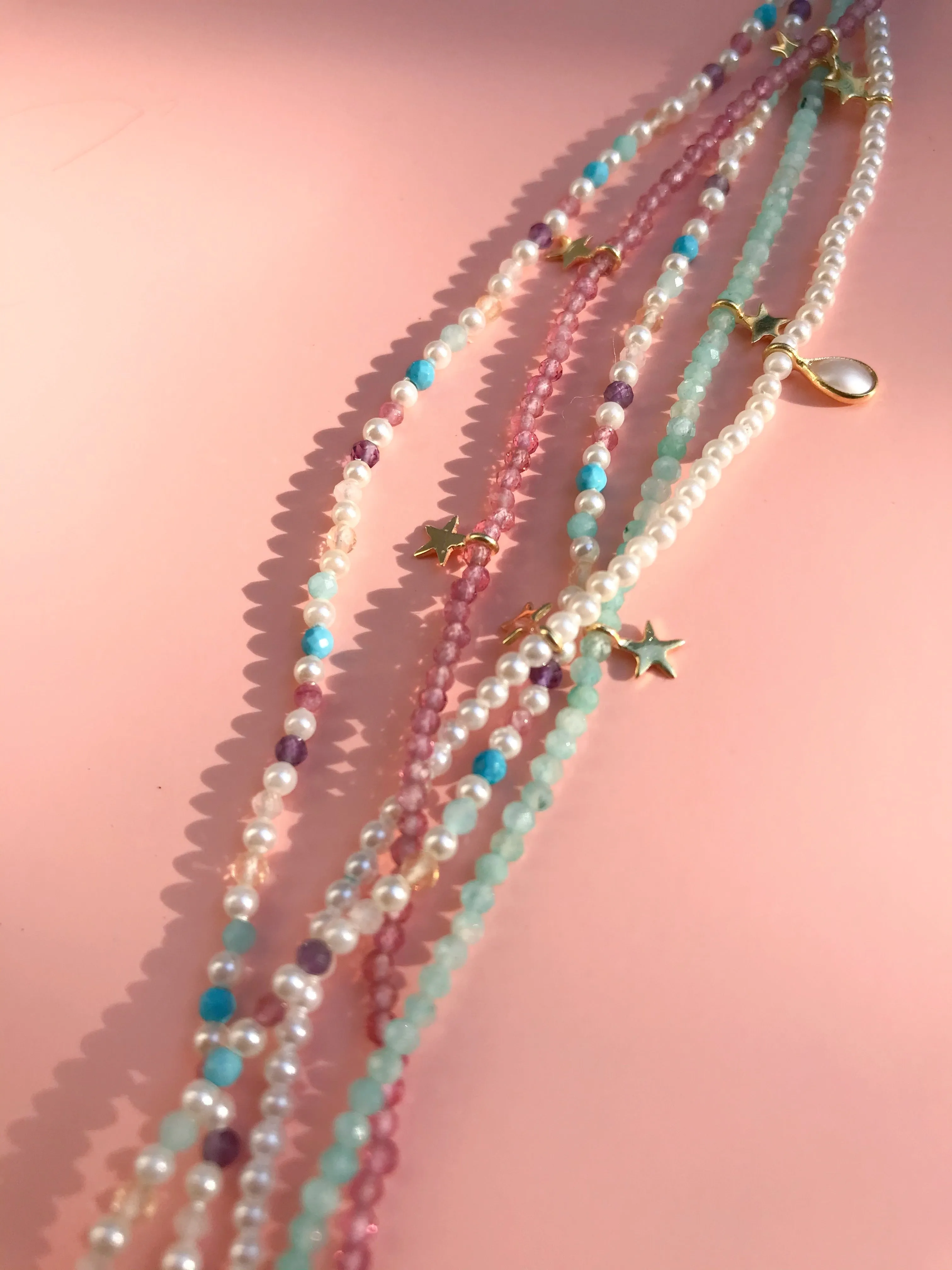 Fiesta Beaded Necklace - Amazonite