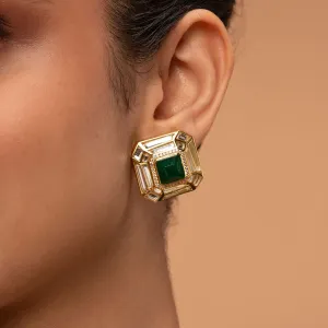 Fiesta Hydro Emerald Studs Earrings