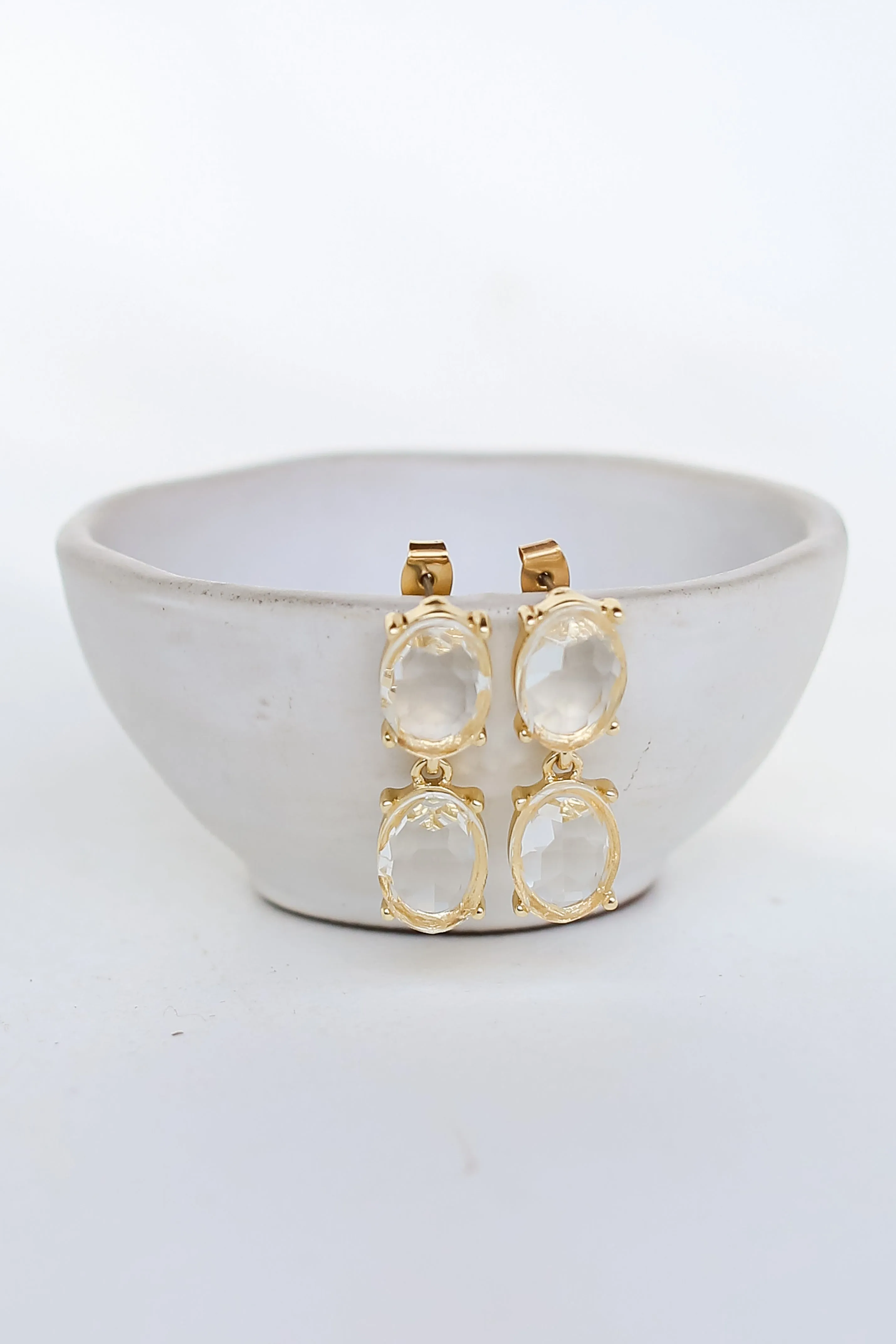 FINAL SALE - Elaine Gemstone Drop Earrings