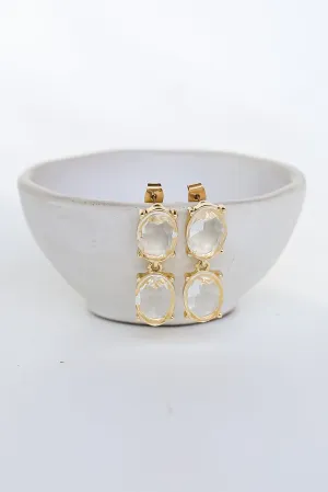 FINAL SALE - Elaine Gemstone Drop Earrings