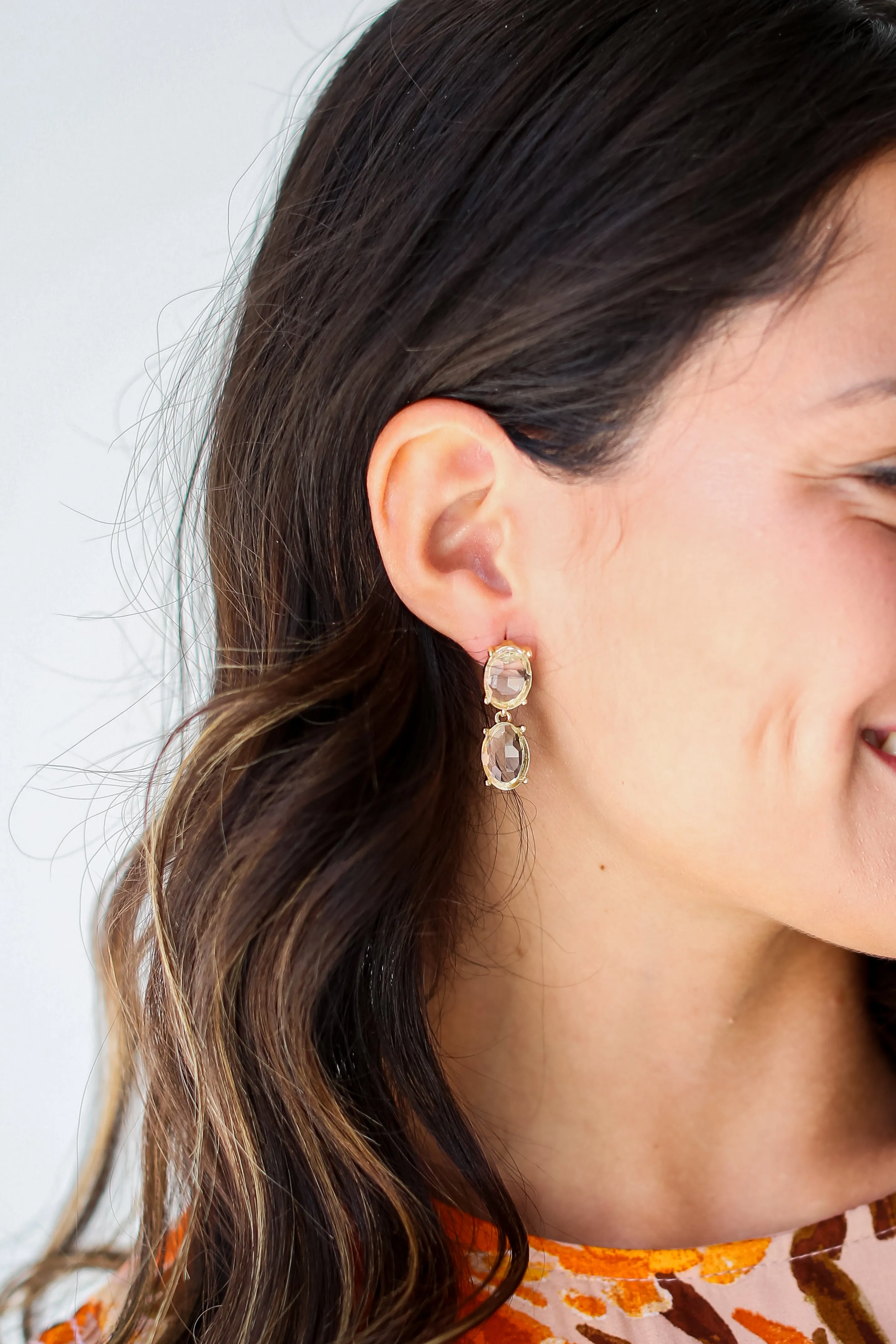 FINAL SALE - Elaine Gemstone Drop Earrings