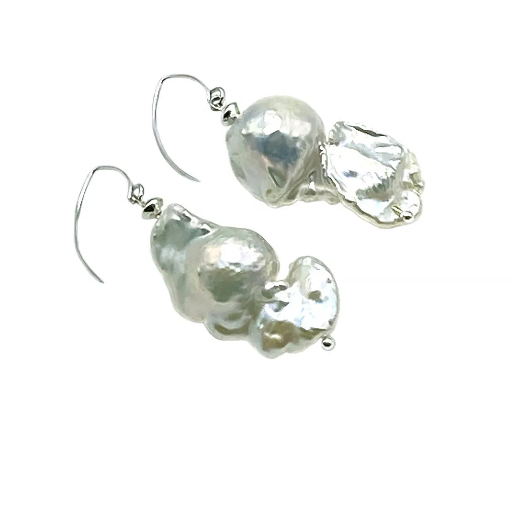 Fireball Pearl Dangling Earrings