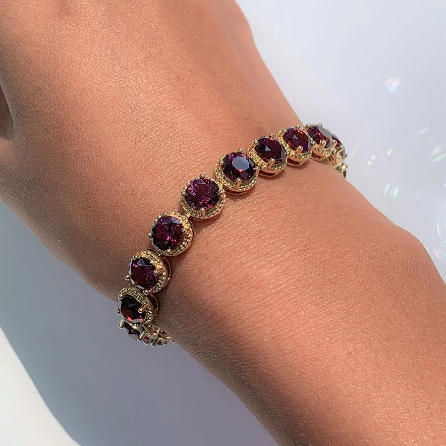 Garnet Beaded Detail Bracelet