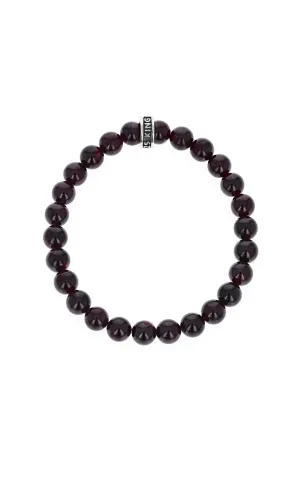 Garnet Bracelet with Logo Ring