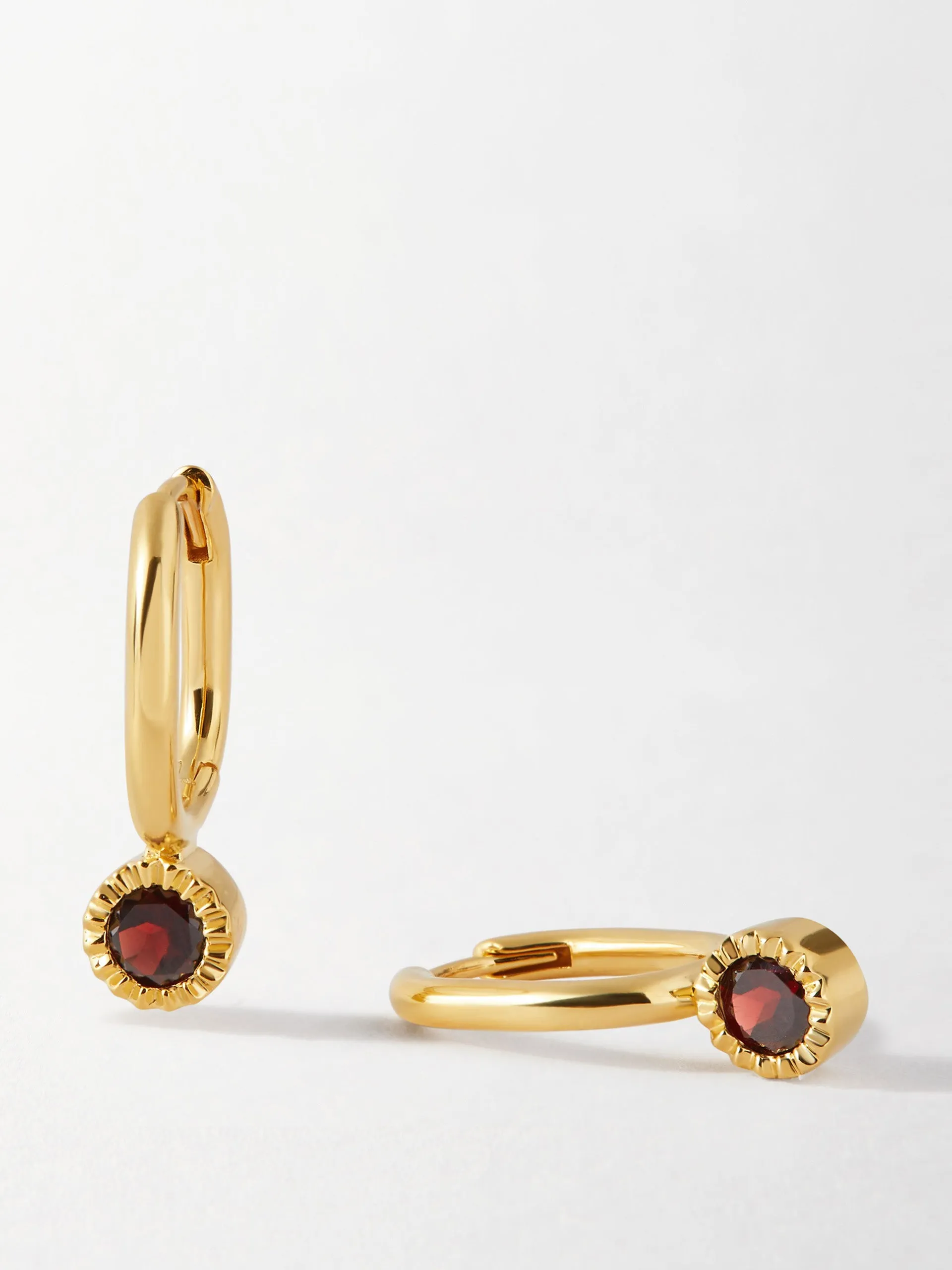 Garnet drop earrings