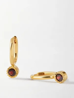 Garnet drop earrings