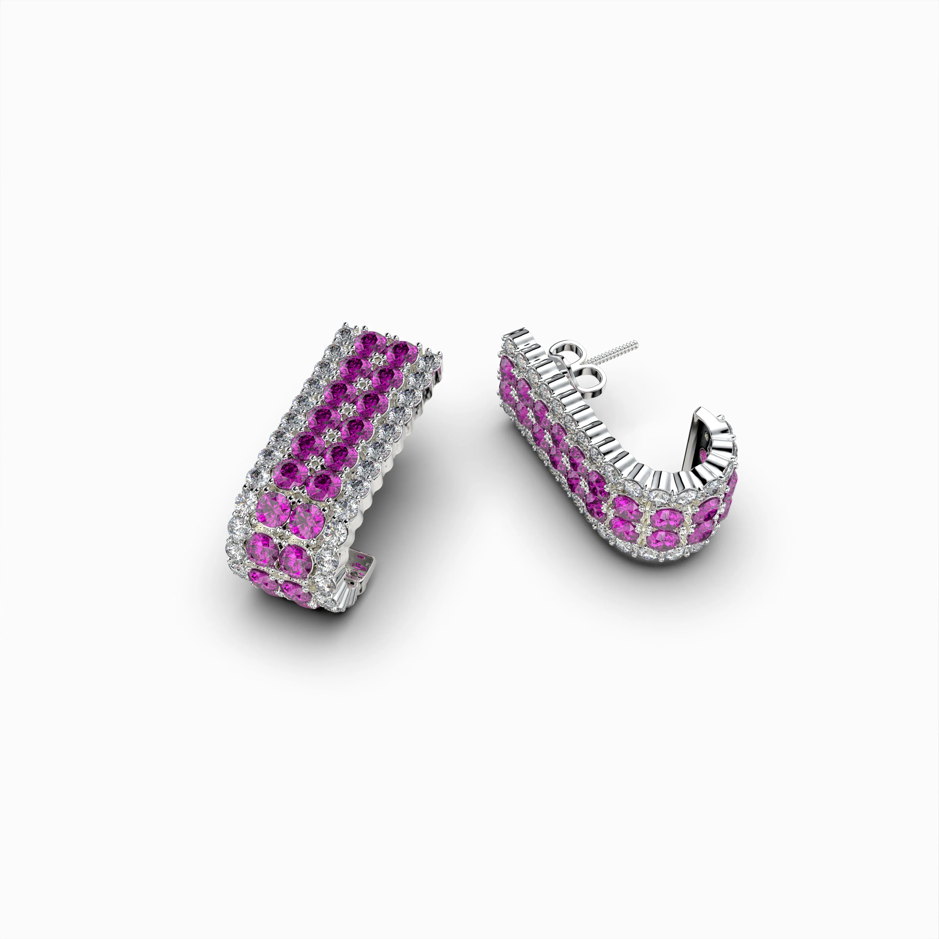 Garnet Rhodolite Stone Earring - Rosalie