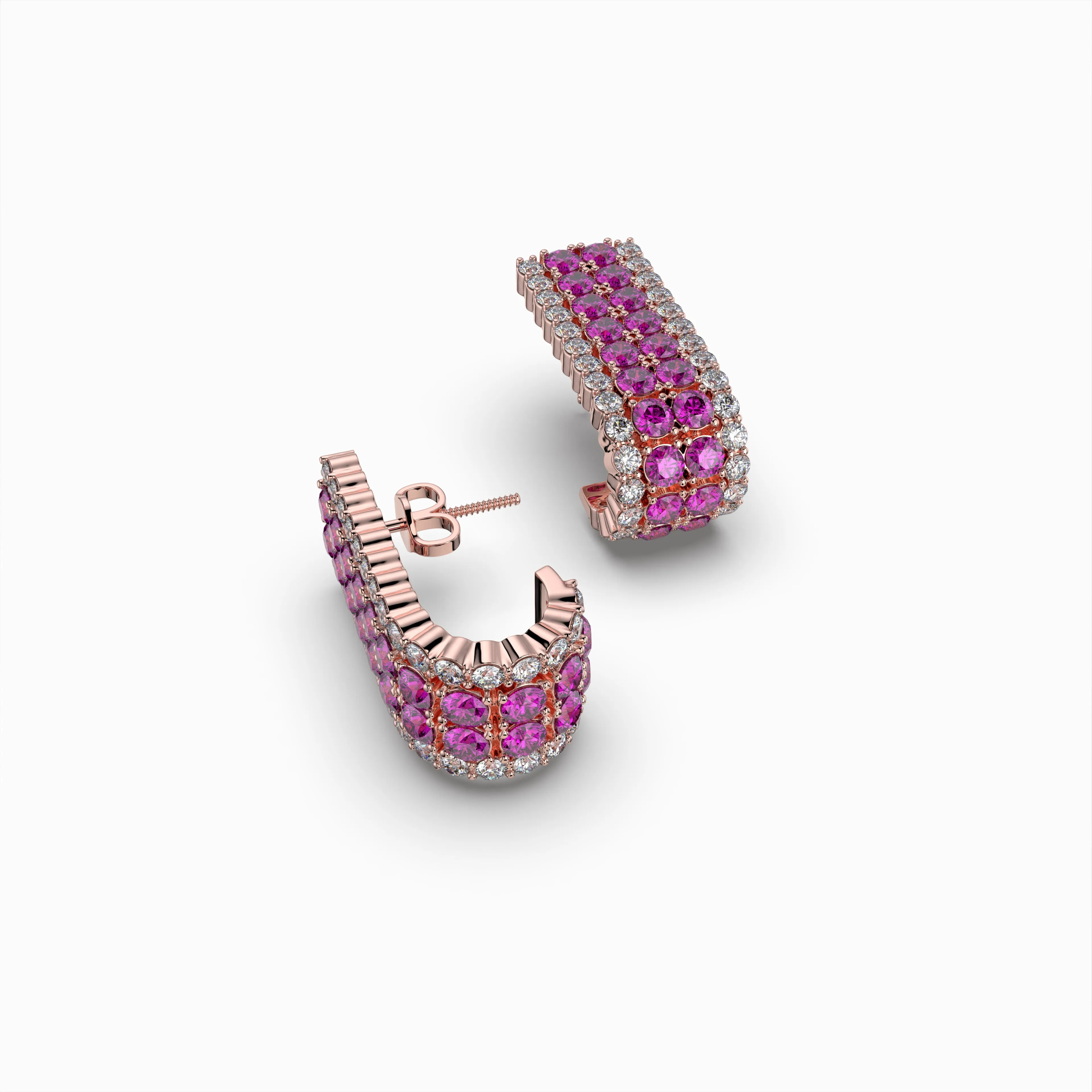Garnet Rhodolite Stone Earring - Rosalie
