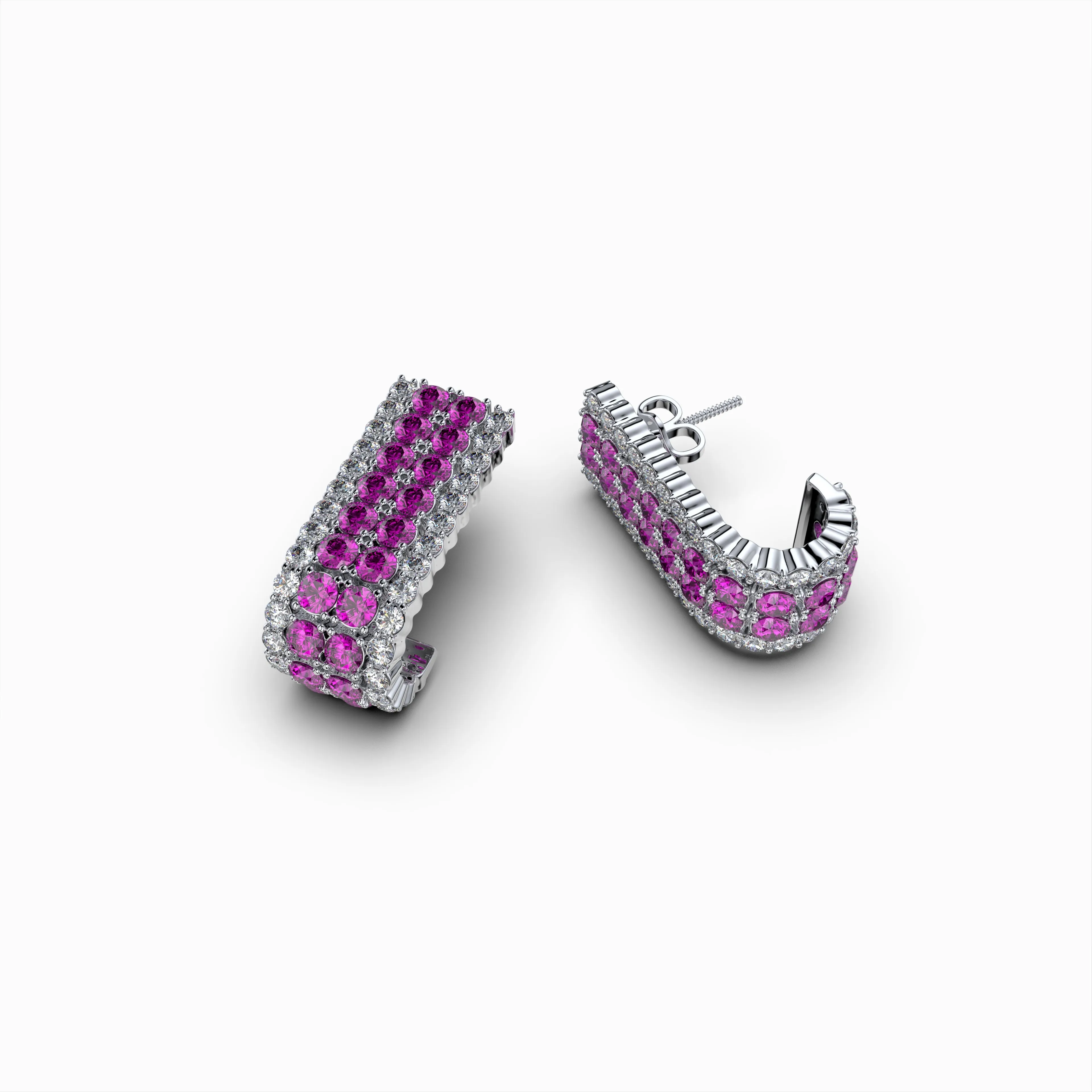 Garnet Rhodolite Stone Earring - Rosalie