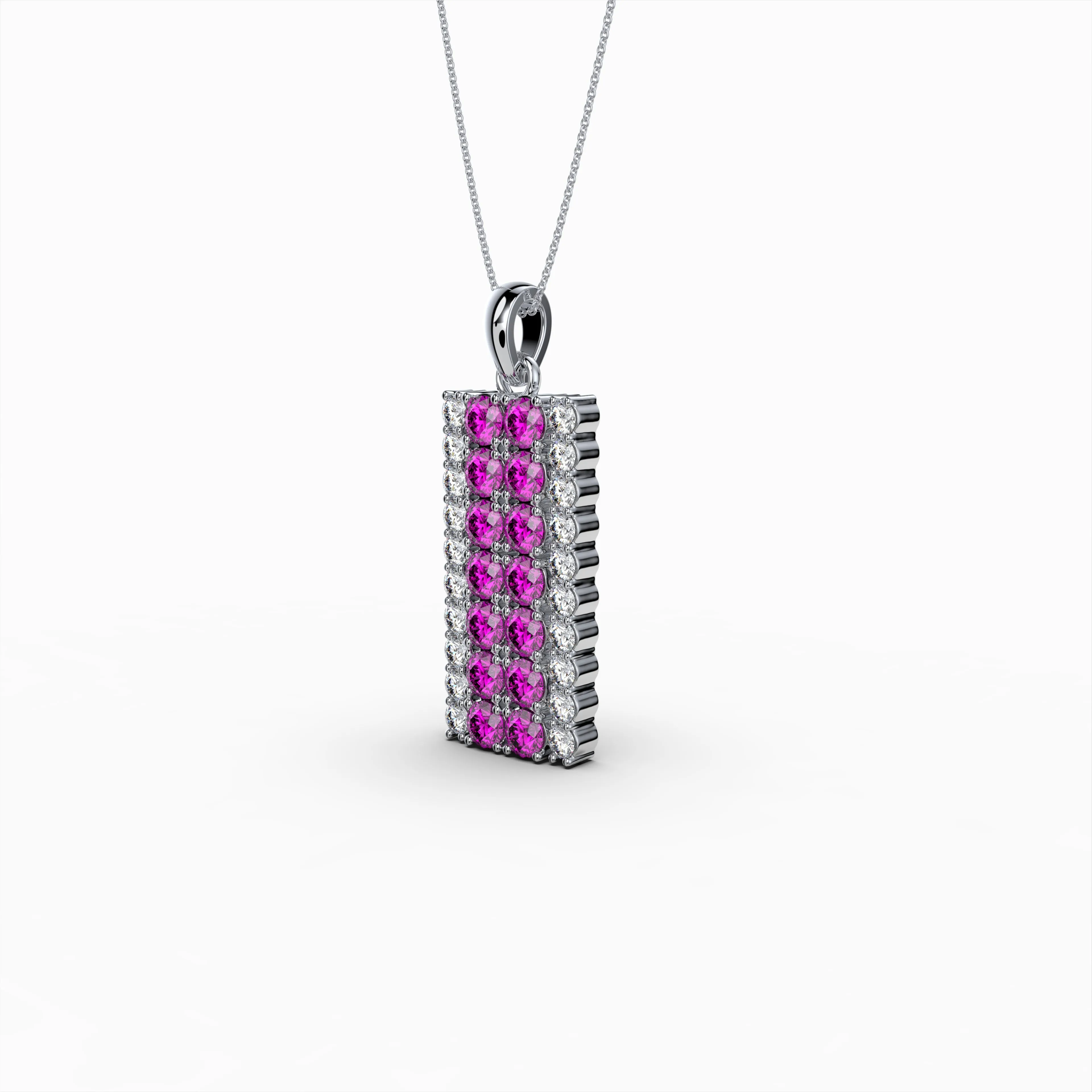 Garnet Rhodolite Stone Pendant - Adalyn