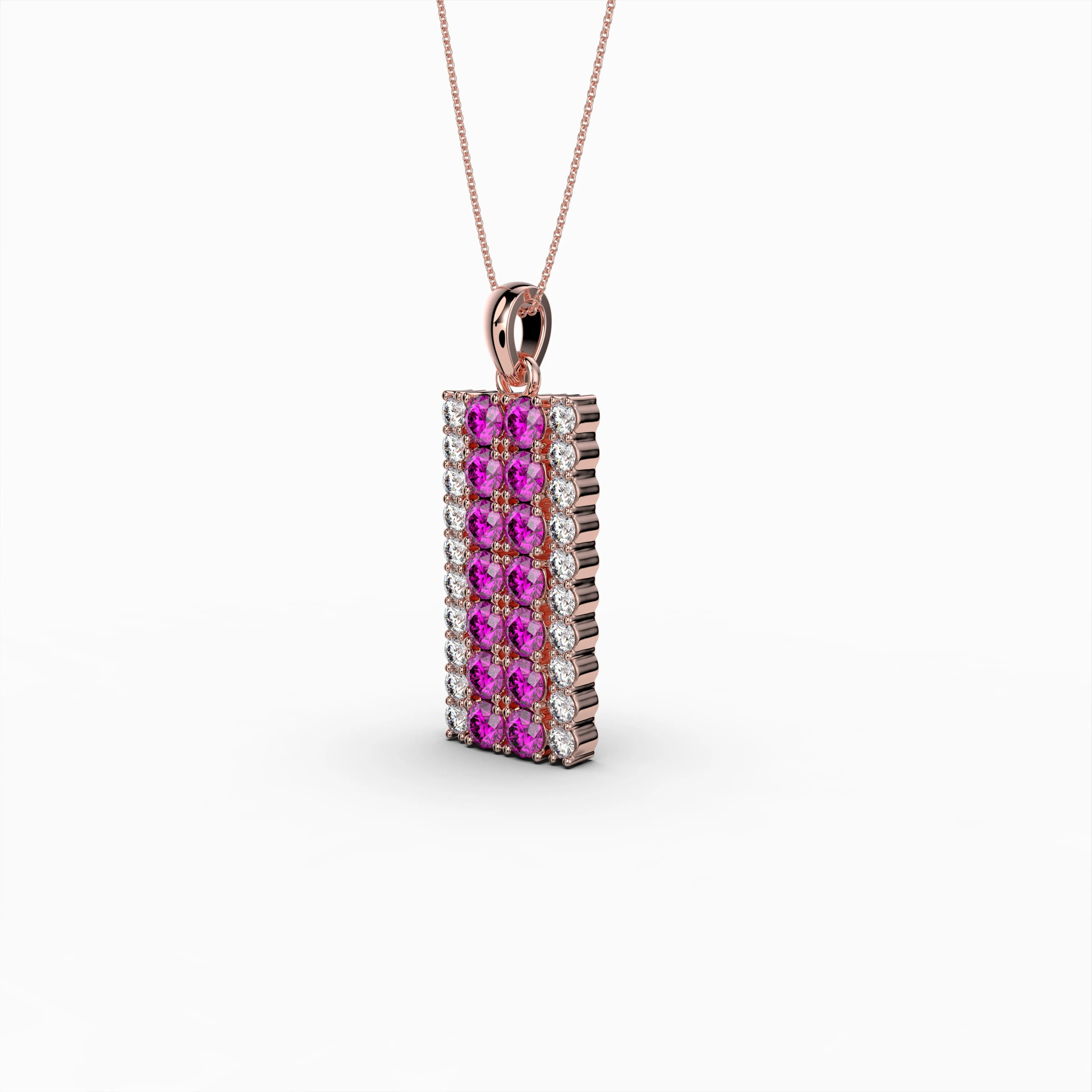 Garnet Rhodolite Stone Pendant - Adalyn