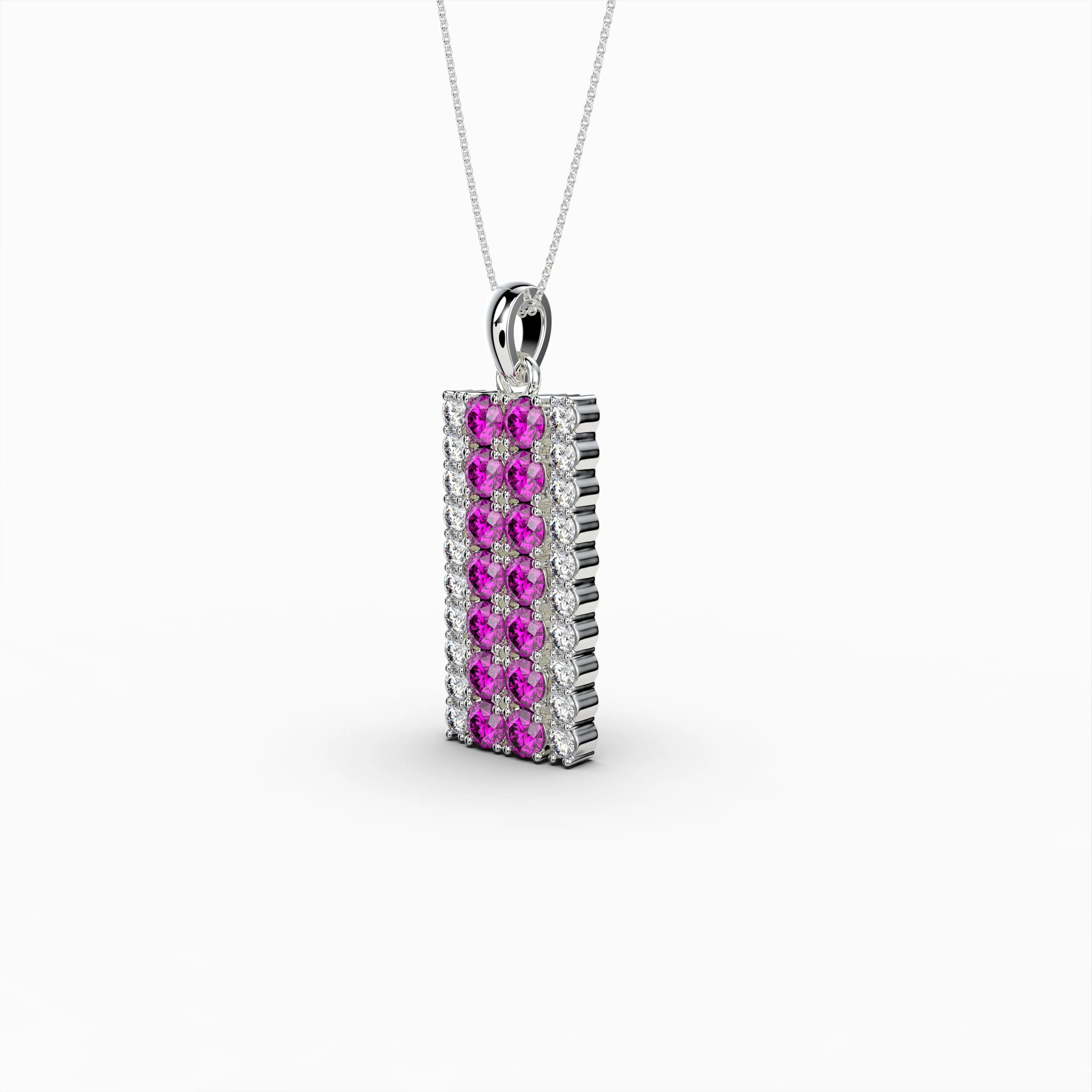 Garnet Rhodolite Stone Pendant - Adalyn