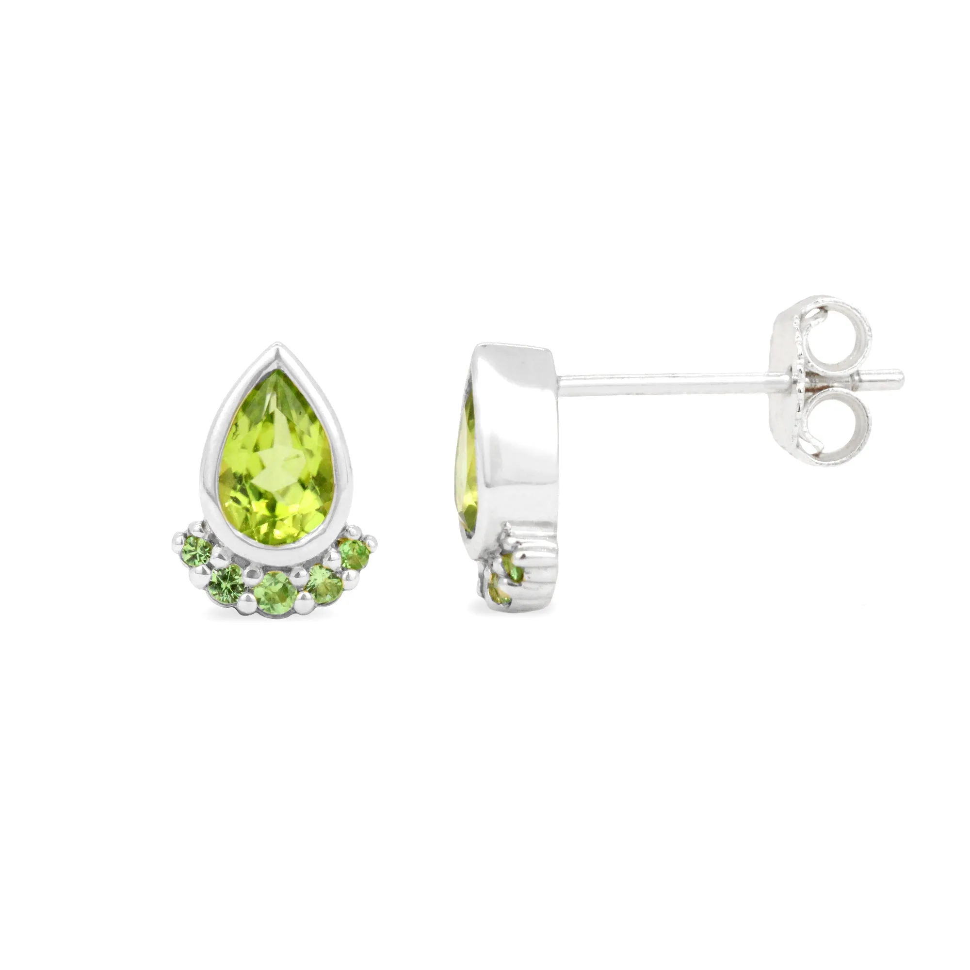 Gemstone 14K Teardrop Stud