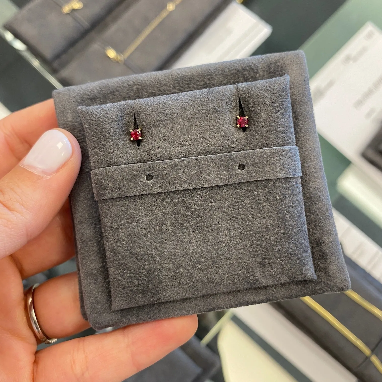 Gemstone Stud Earrings