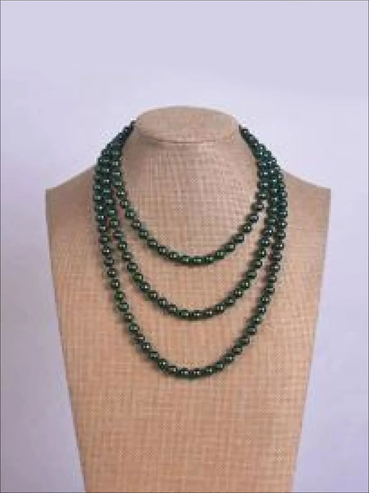 Girls Vintage Style Long Pearl Necklace