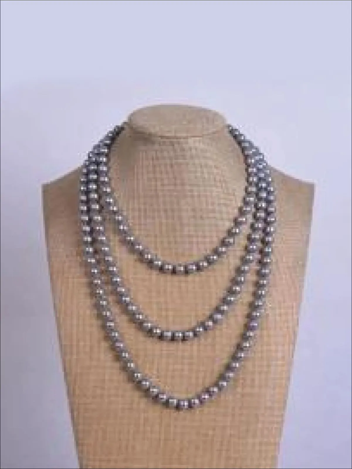 Girls Vintage Style Long Pearl Necklace
