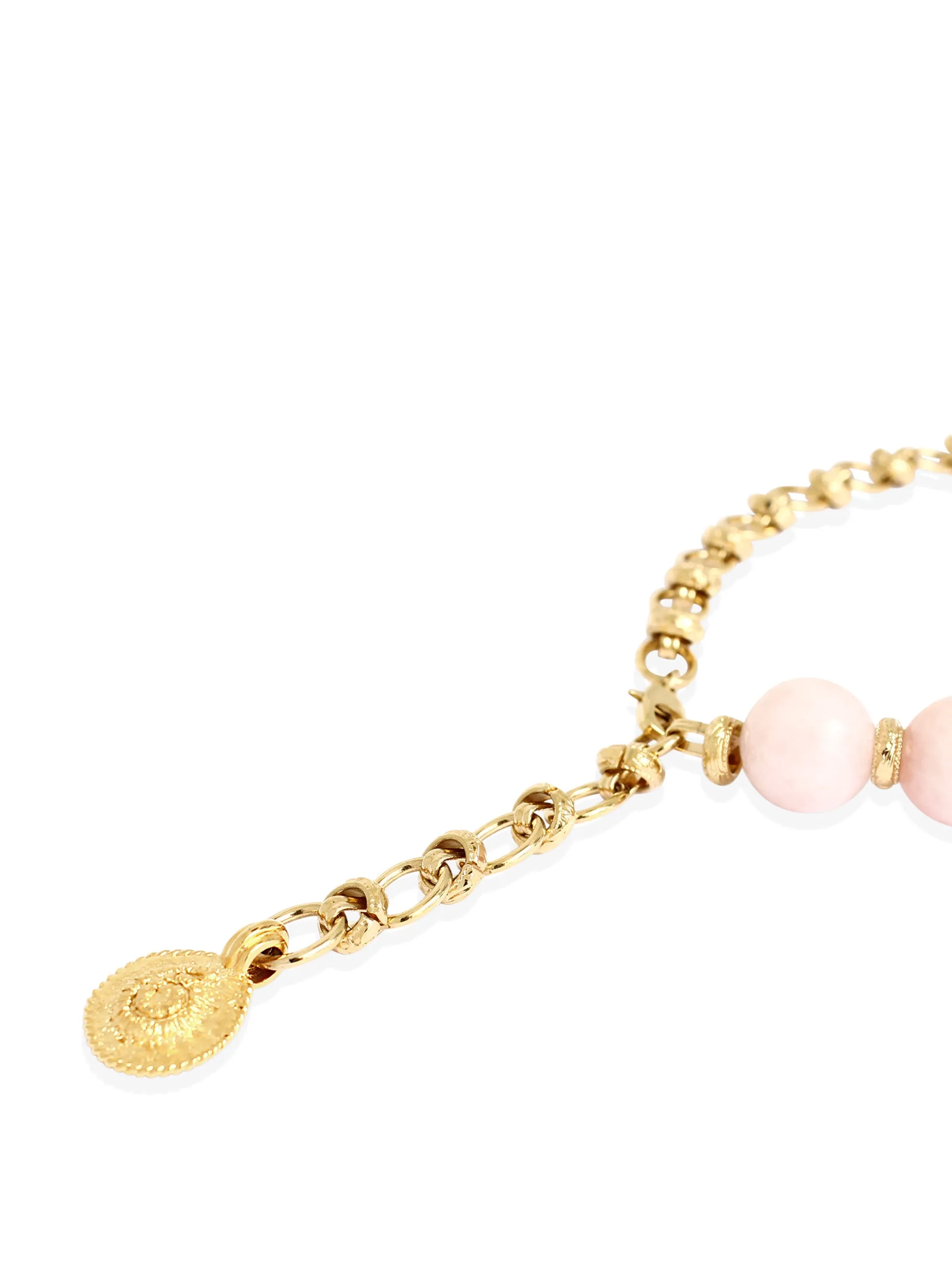 Gold with rose quartz Octavia necklace