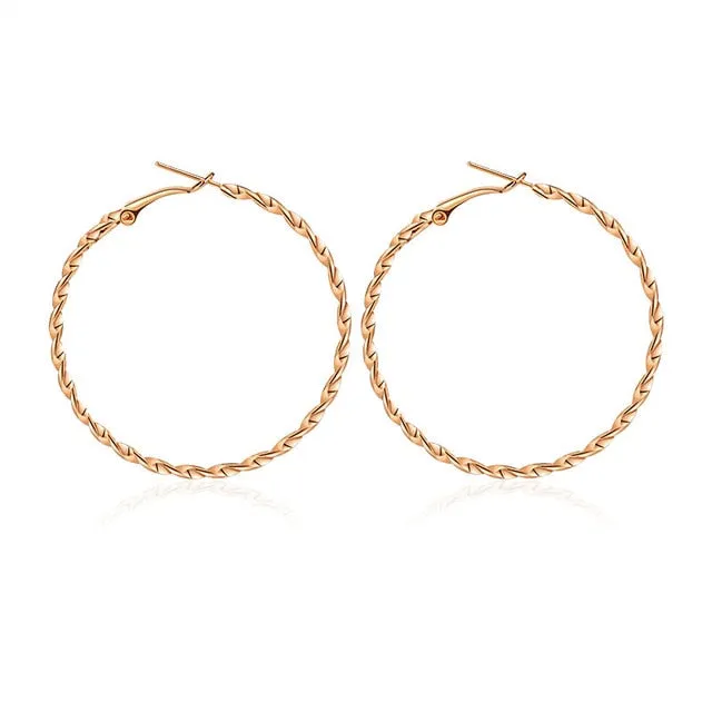 Golden Big hoop Earrings Korean Geometry Metal Gold Earrings For women Female Retro Drop Earrings 2021 Trend Fashion Jewelry