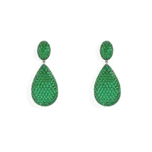 Green Drop Earrings