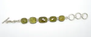 Grossular Garnet Bracelet, 925 Silver