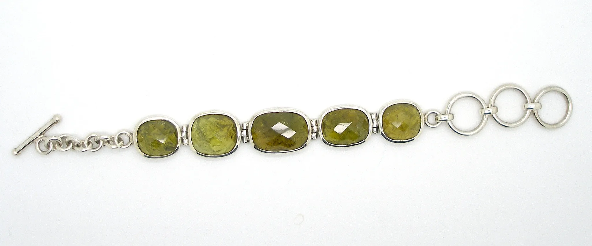 Grossular Garnet Bracelet, 925 Silver