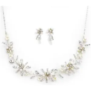 Gwendolyn Pearl and Crystal Jewelry Set