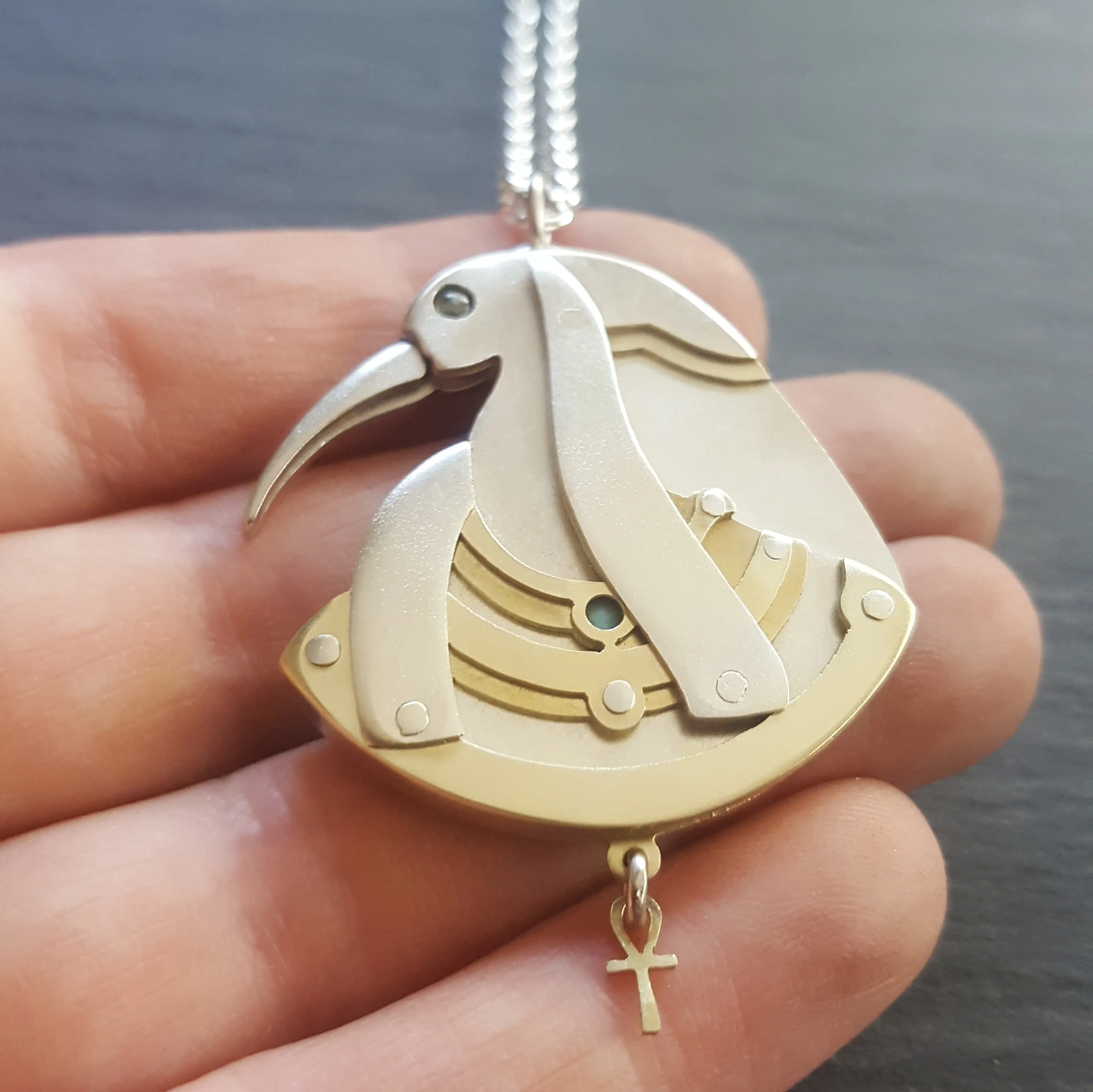 Handcut Thoth Amulet