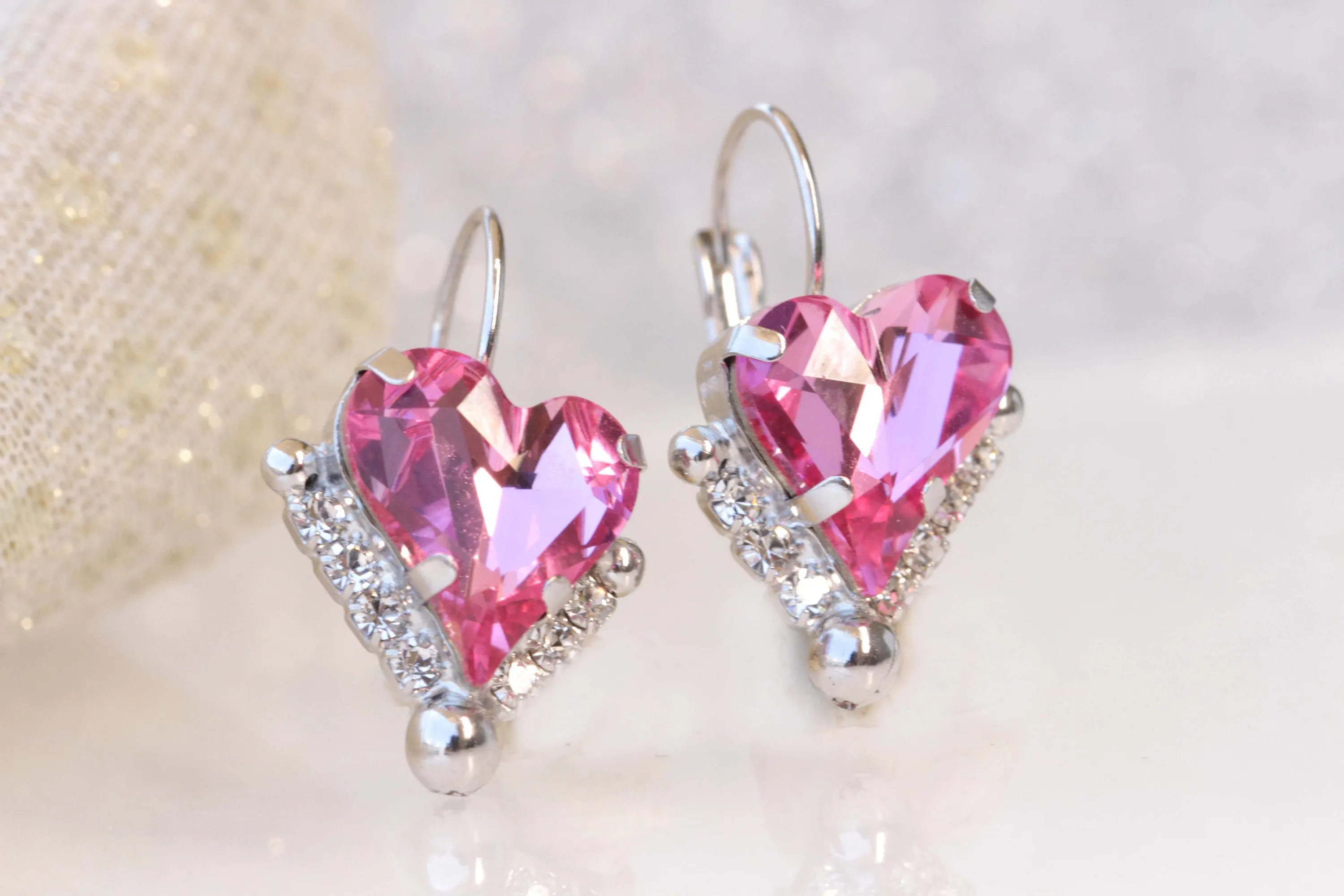 HEART PINK EARRINGS