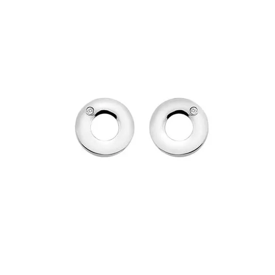 Hot Diamonds Emerge Open Circle Earrings