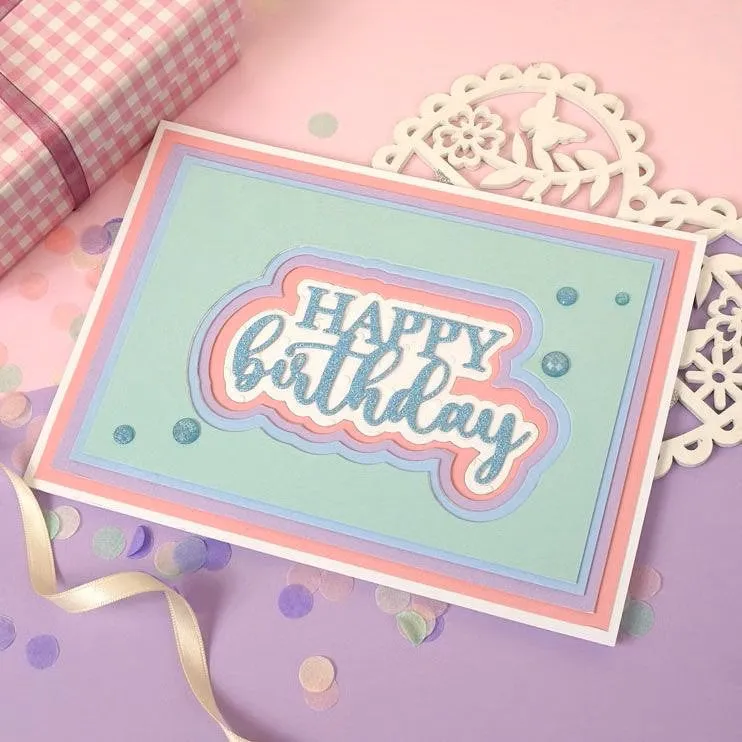 Hunkydory Moonstone Dies - Radiant Sentiments - Happy Birthday & Best Wishes
