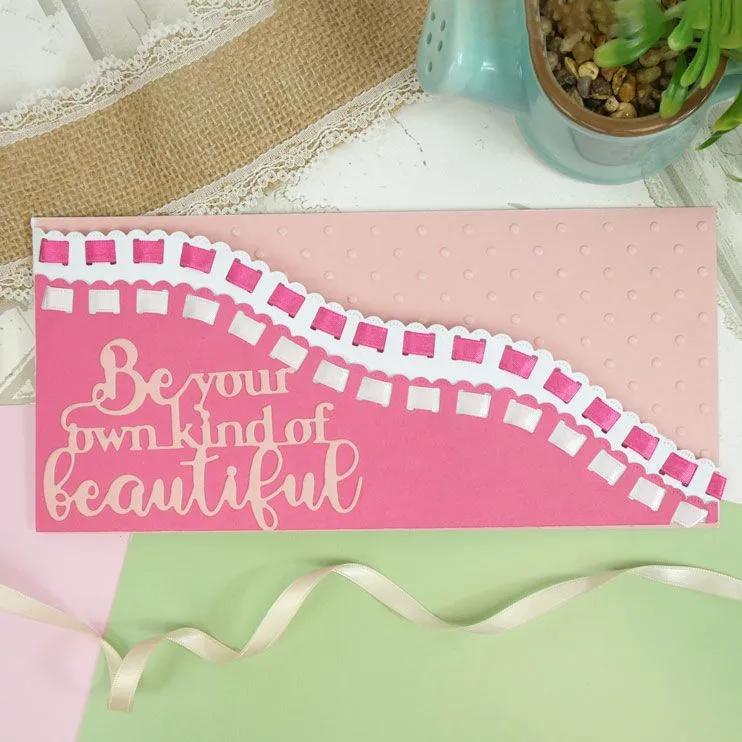 Hunkydory Moonstone Dies - Ribbon Threading Nesting Frames - Squares*