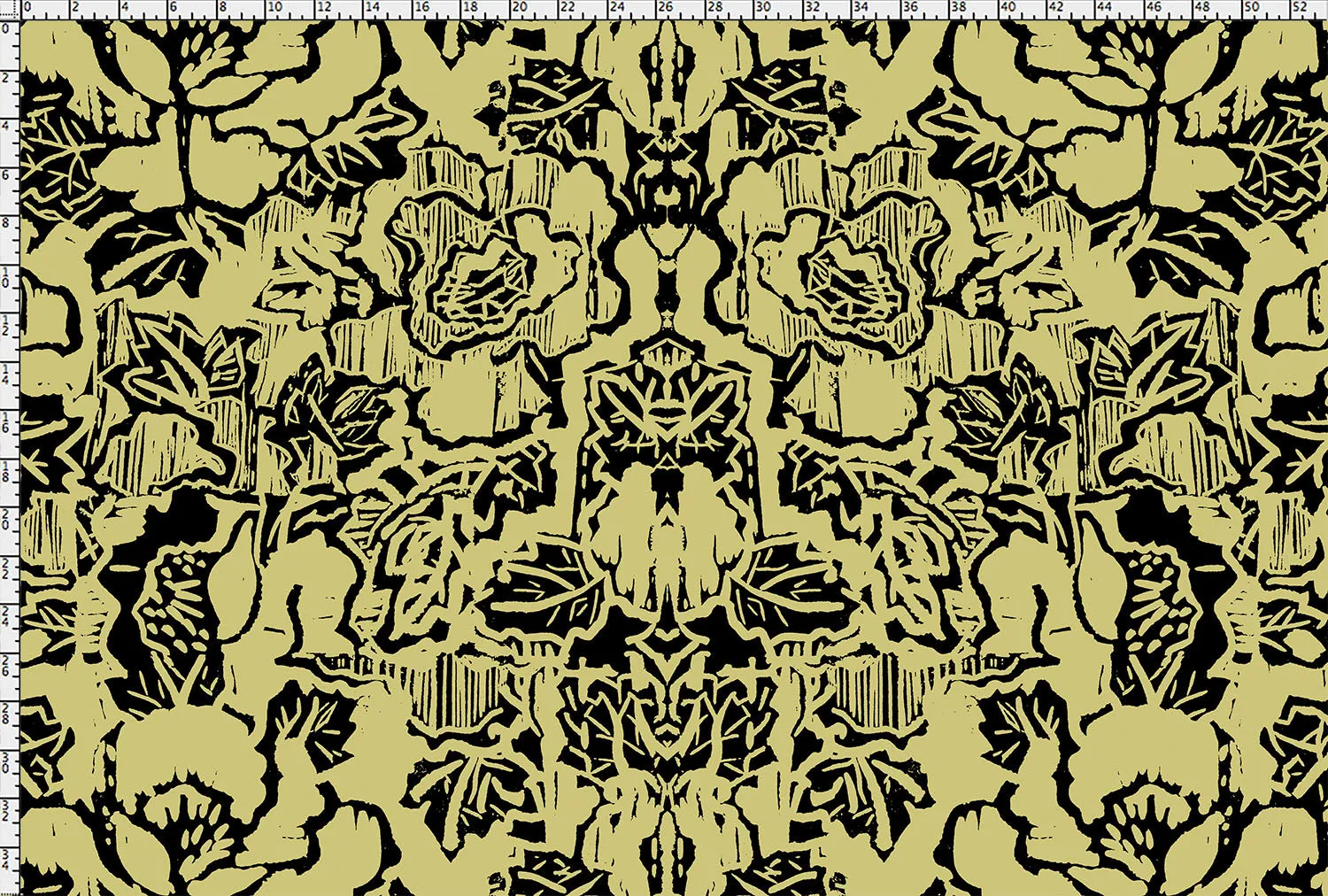 Indian Floral (XXL), Chartreuse