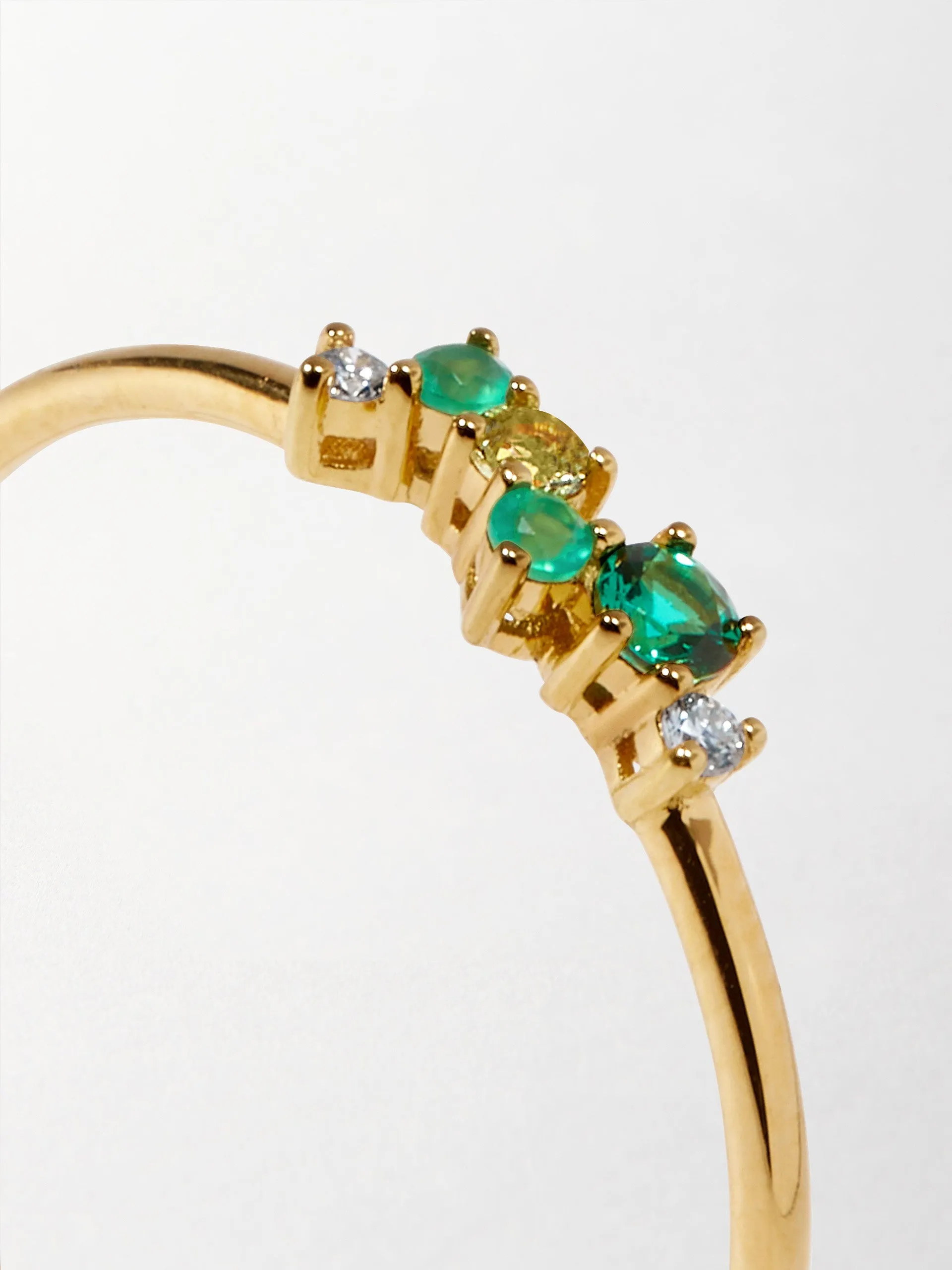 Intuition emerald ray ring