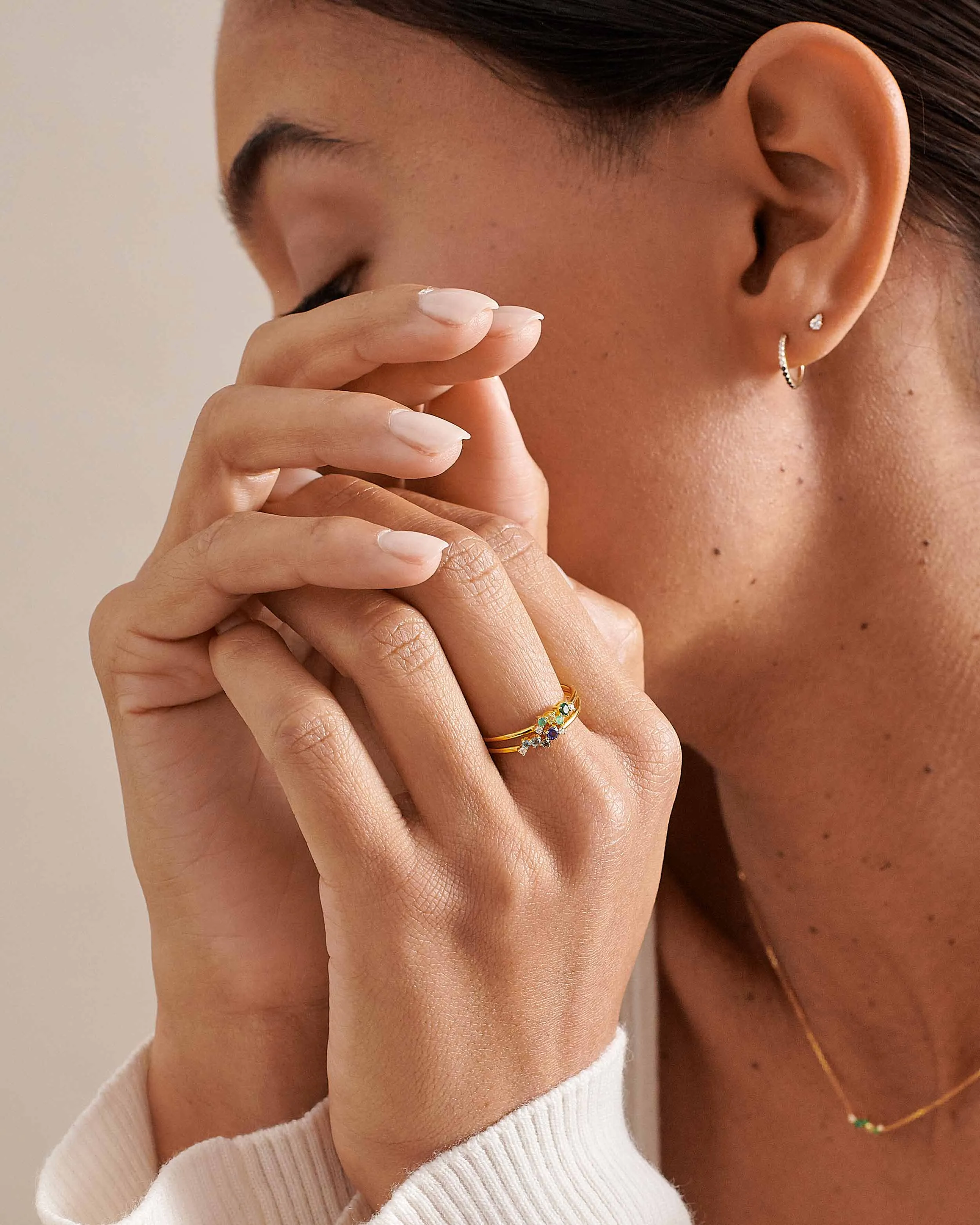 Intuition Emerald Ray Ring