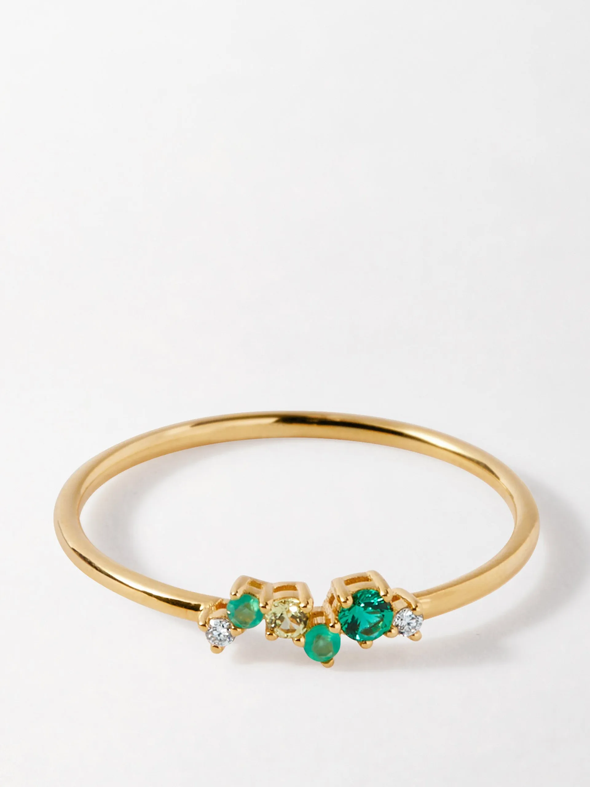 Intuition emerald ray ring