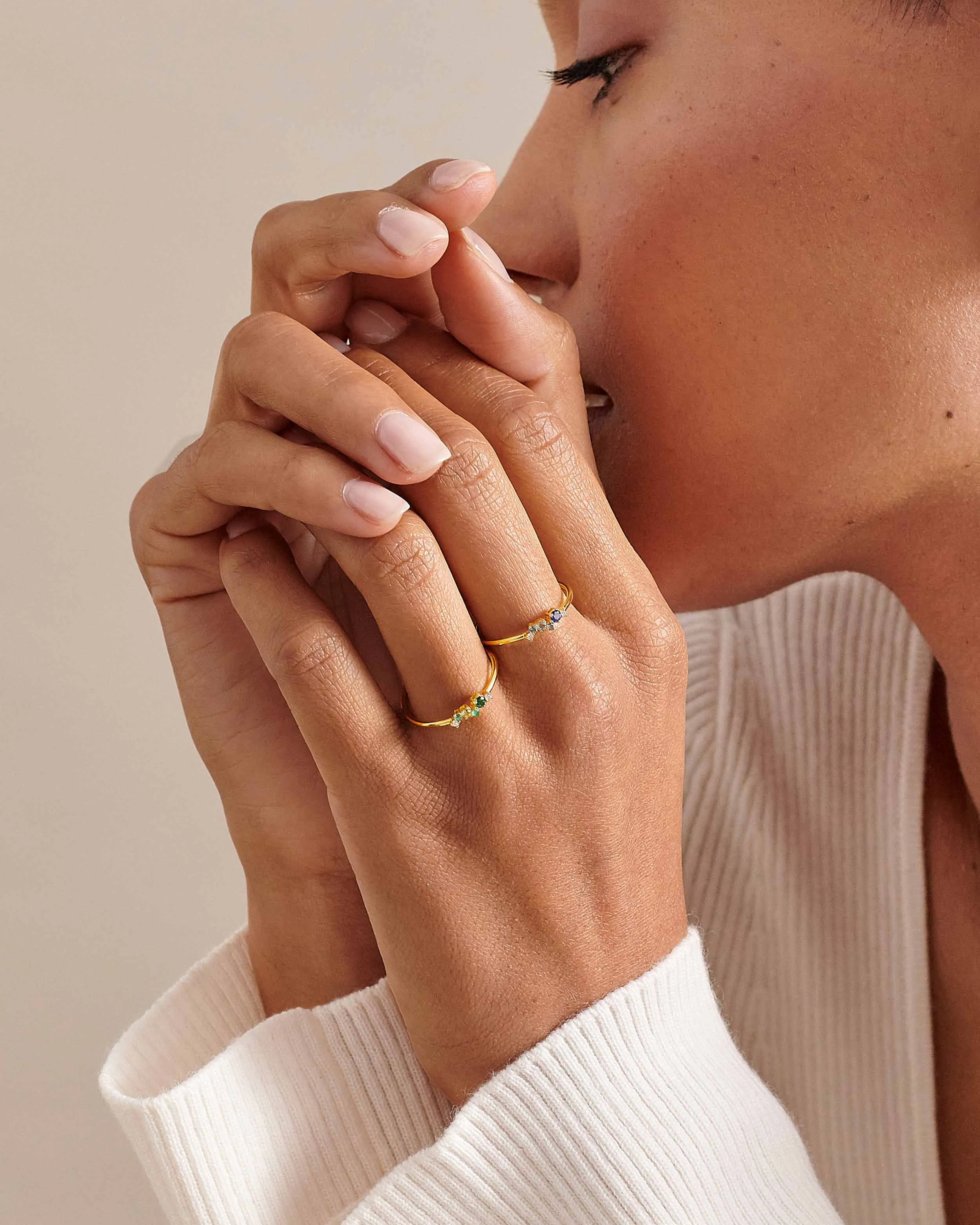 Intuition Emerald Ray Ring