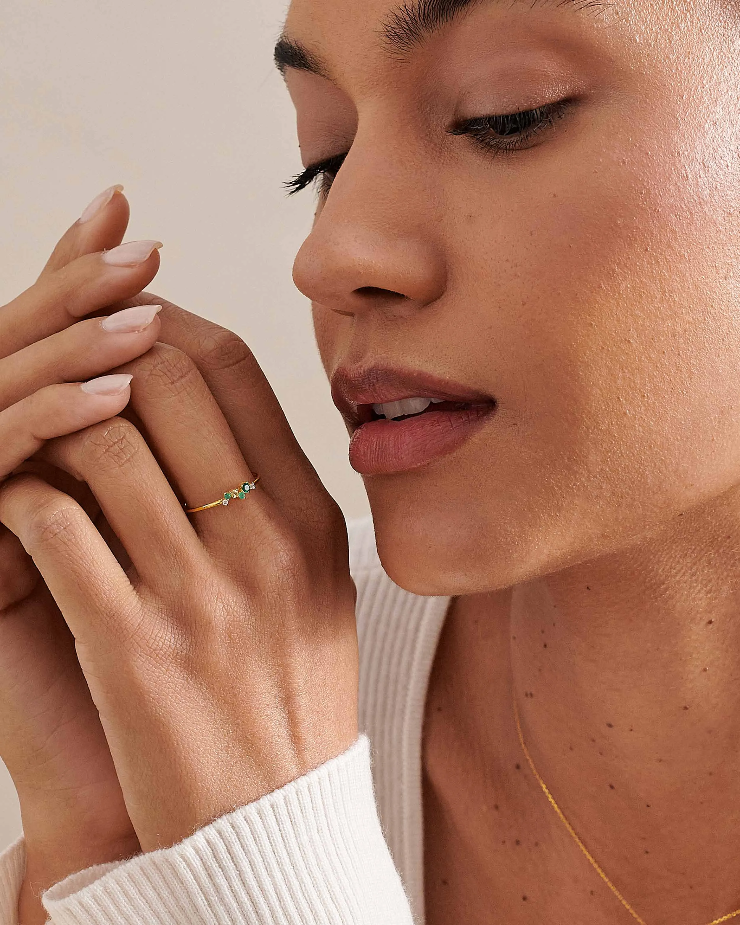 Intuition Emerald Ray Ring