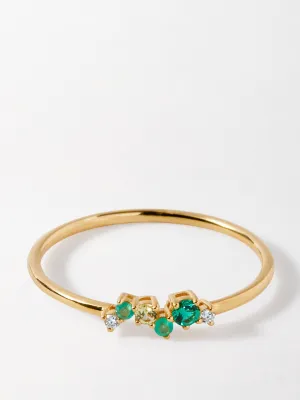 Intuition emerald ray ring