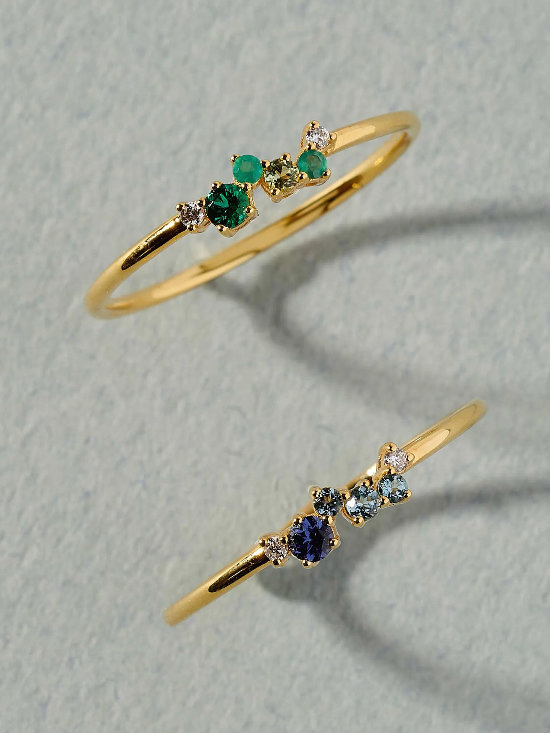 Intuition emerald ray ring